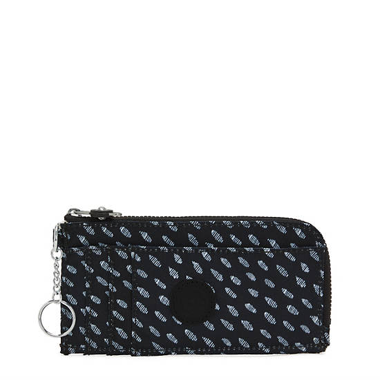 Kipling Dafni Printed Wallet Portefeuille Zwart Wit | BE 2175UZ